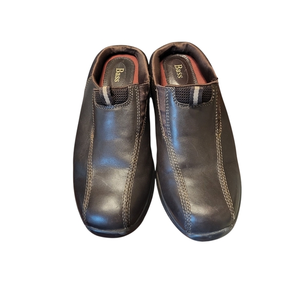 Womens Bass-Andes Brown Leather Slide On / Clog Shoes Size 8.5 Pre-owned - Picture 2 of 9